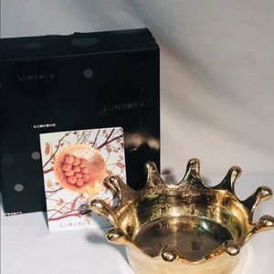 Lunares Gold Crown Bowl Jewelry makeup display